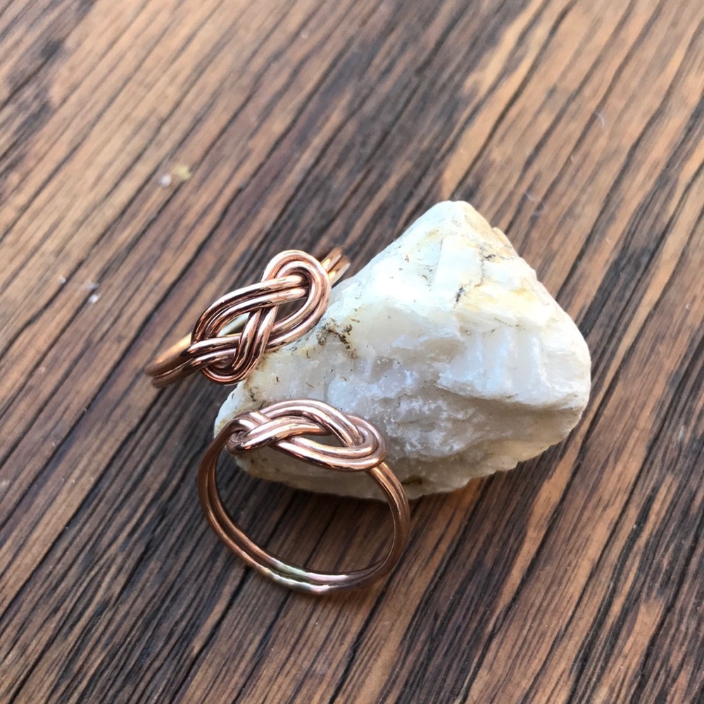 His and Hers Infinity Love Knot Rings